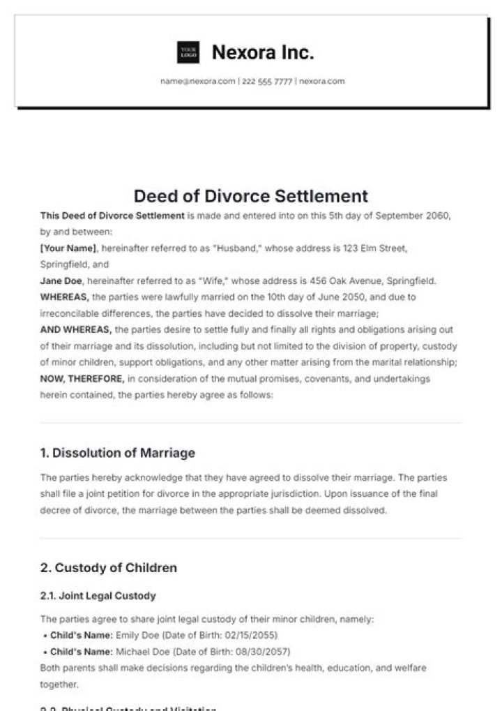 Erik & Virginia's Divorce Settlement Signed